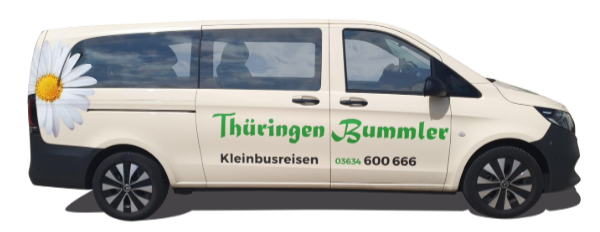 Kleinbus mit Aufschrift Thüringen Bummler